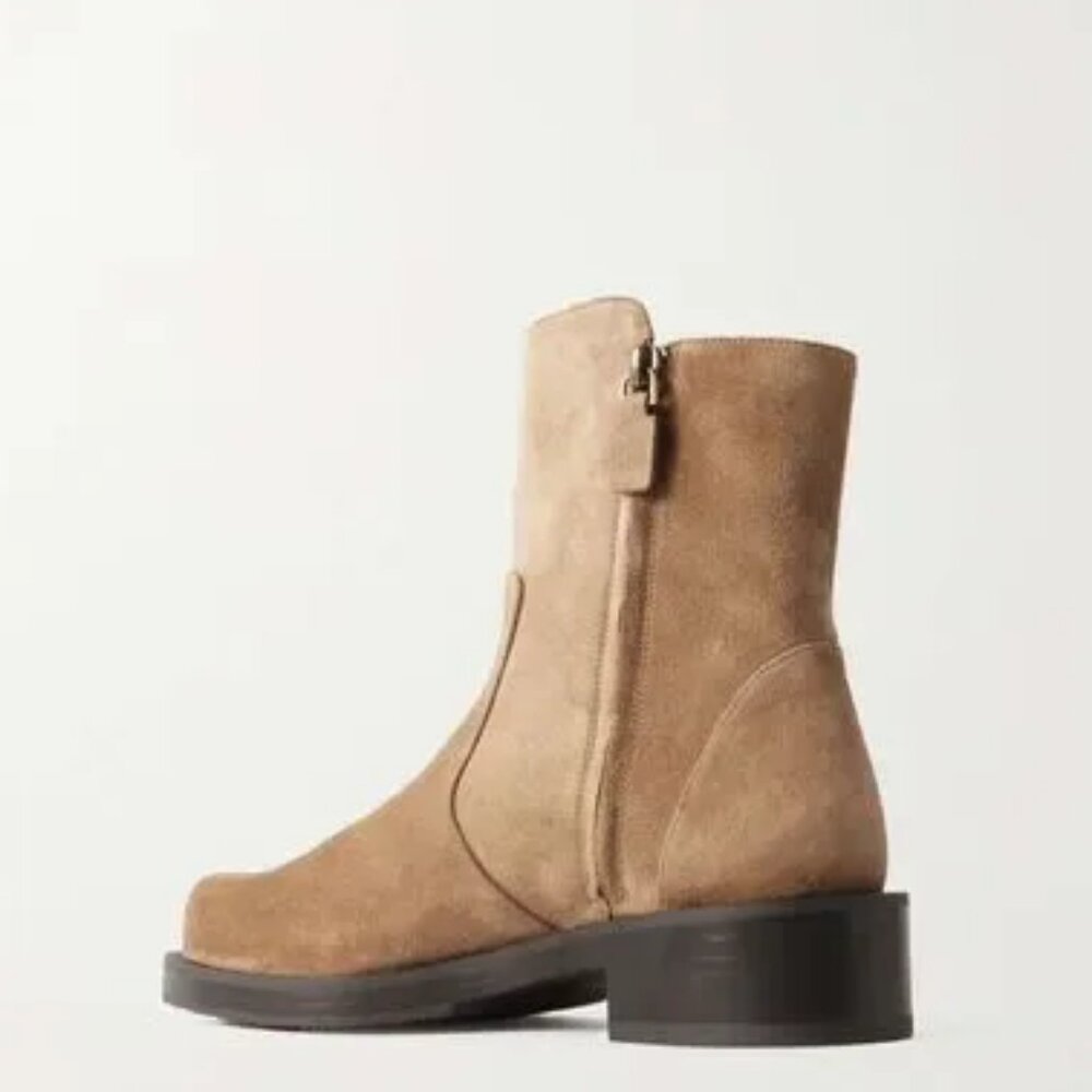 NIB$595 Stuart Weitzman 5050 Bold Zip Bootie Khaki Ankle Boots 11 - Picture 4 of 16